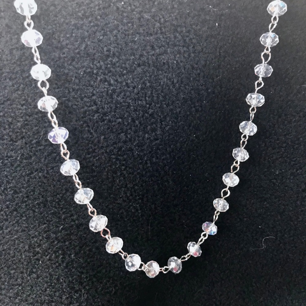 Crystal necklace and earrings set
